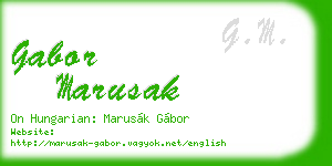gabor marusak business card